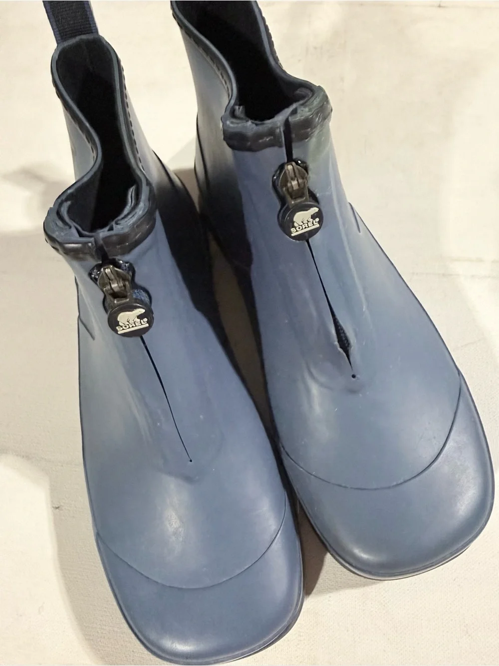 Sorel Women's Navy Front-Zip Waterproof Ankle Rain Gauge Boots